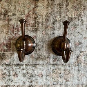 Pair of Venetian Bronze Towel/Robe Hooks